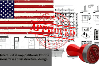 architectural stamp california florida arizona  licensed civil structural