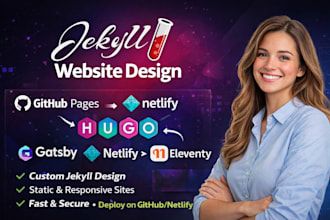design build a jekyll website or static github pages netlify hugo blog website