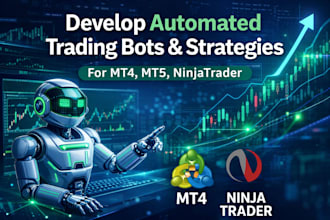 develop automated trading bots and strategies for mt4, mt5, ninjatrader