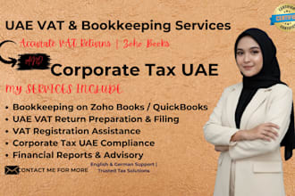 provide uae bookkeeping, fta vat consultancy and vat return