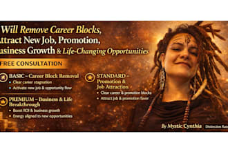 cast spells to remove career blocks, attract new job, promotion, business growth