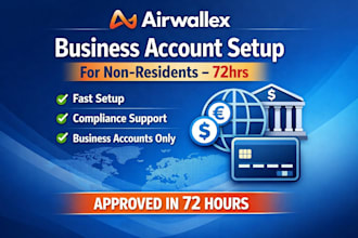 set up airwallex business account for non residents in 72 hours