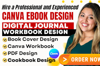 do canva ebook design digital journal workbook kindle cover design ebook design
