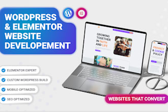 develop a custom wordpress website with elementor