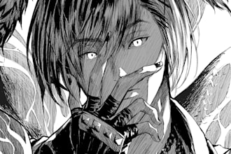 create anime manga characters in action and horror style