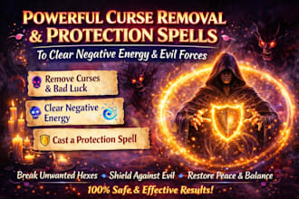 do powerful curse removal  protection spells and clear negative energy