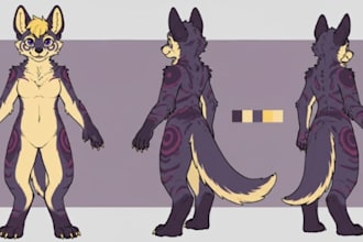 fursona reference sheet furry ref sheet fursuit anthro nsfw sheet oc anime sheet