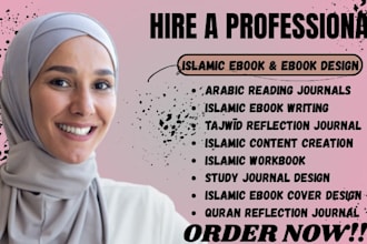 write edit and design islamic ebook, quran arabic reading journal, cover design