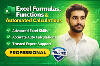 create excel formulas, functions, and automated calculations
