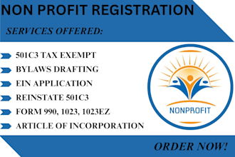 do 501c3 non profit registration and file form 1023 or 1023 ez