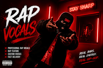 rap vocals, male rapper, rap feature, uk drill rapper