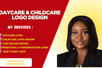 design a professional daycare or childcare logo for kids brands