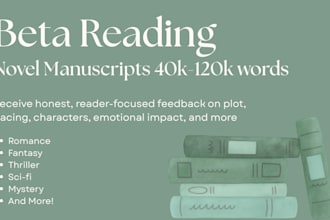 beta read your novel with detailed feedback