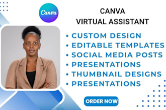 create 10 custom canva designs as your virtual assistant