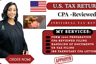 prepare and file your US individual tax return with CPA review