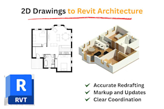 convert your 2d floor plans to revit 3d model