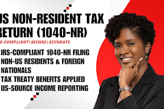 prepare your US non resident tax return form 1040nr
