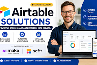 setup airtable database airtable make com automation softr web app ai automation