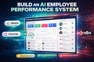 build clickup, slack ai employee performance tracking system with n8n