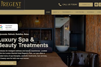 design professional wordpress spa website, massage therapy website