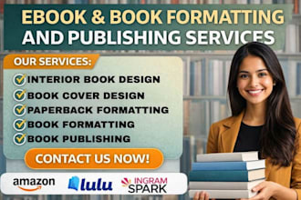 offer book publishing and book formatting support on amazon KDP