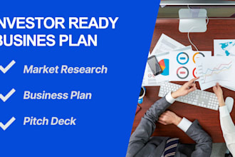 build investor ready market research, tam sam som and pitch deck strategy