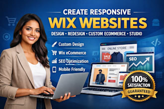 create responsive wix websites design redesign custom wix ecommerce studio