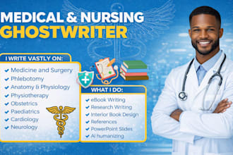 write medical ebook, PDF, surgical handbooks, nursing playbooks, ebook writer