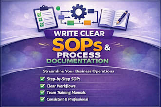 write clear sops and business process documentation for your team