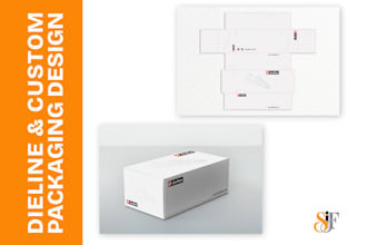 create professional packaging dieline and custom box design