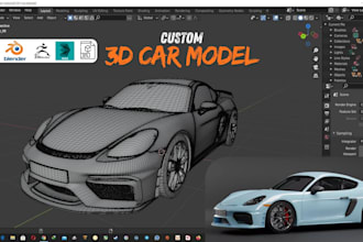 do high quality 3d car model, car rendering, automotive for 3d printing or game