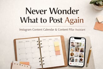 be your instagram social media content calender and pillar creative assistant