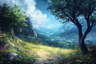 design detailed fantasy landscapes