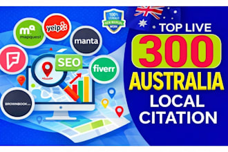 do 300 australia local citations and australian business directories local SEO