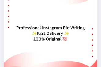 write catchy social media bio for your business or personal accounts