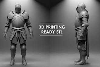 create highly detailed 3d armor models for games, printing or animation