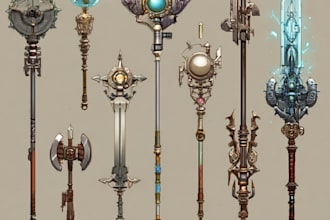 draw your prop or fantasy weapon designs