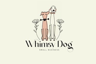 design whimsy logo with illustration