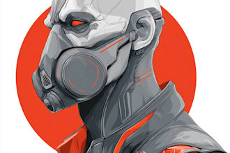a sci fi character illustration or sci fi character