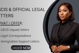 draft uscis, legal letter, contracts agreement correspondence