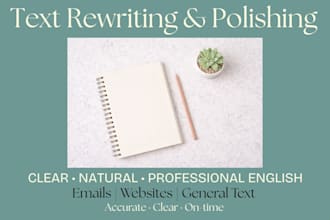rewrite and polish your text in natural english