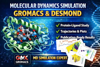 do molecular dynamics MD simulation using gromacs or desmond