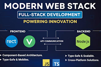 build custom full stack websites with react and vue js