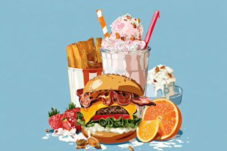 food pop art of your food pop art