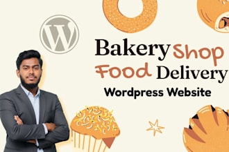 design restaurant, bakery or food delivery wordpress website