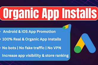 do mobile app promotion, android and ios organic app install