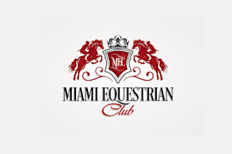 design top quality miami equestrian club logo