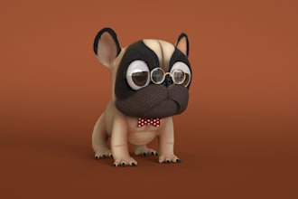 adorable stylized 3d characters in zbrush