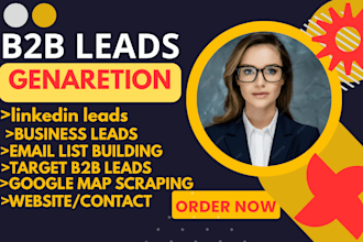 create b2b lead generation for your business or company