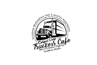 make best quality logo for a rural cafe on famous haul road